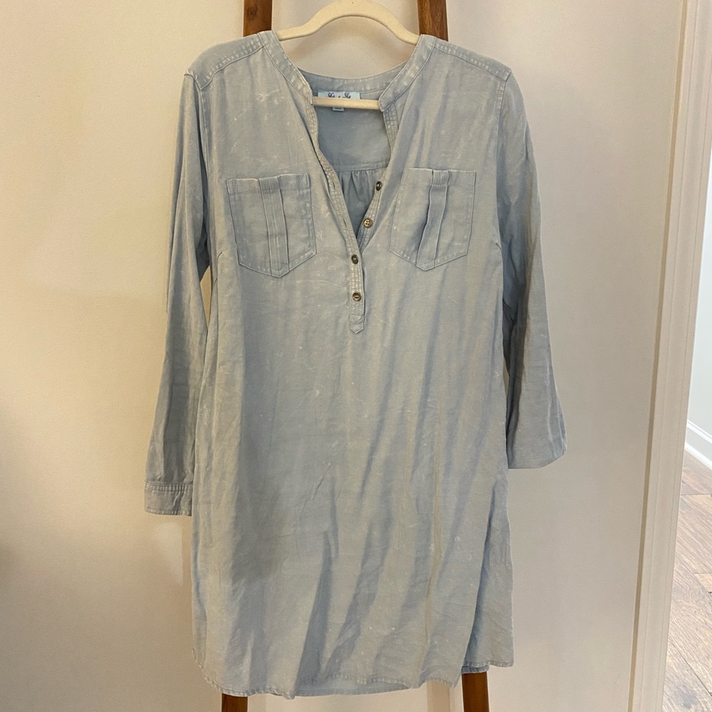 She + Sky Denim Dress Size M